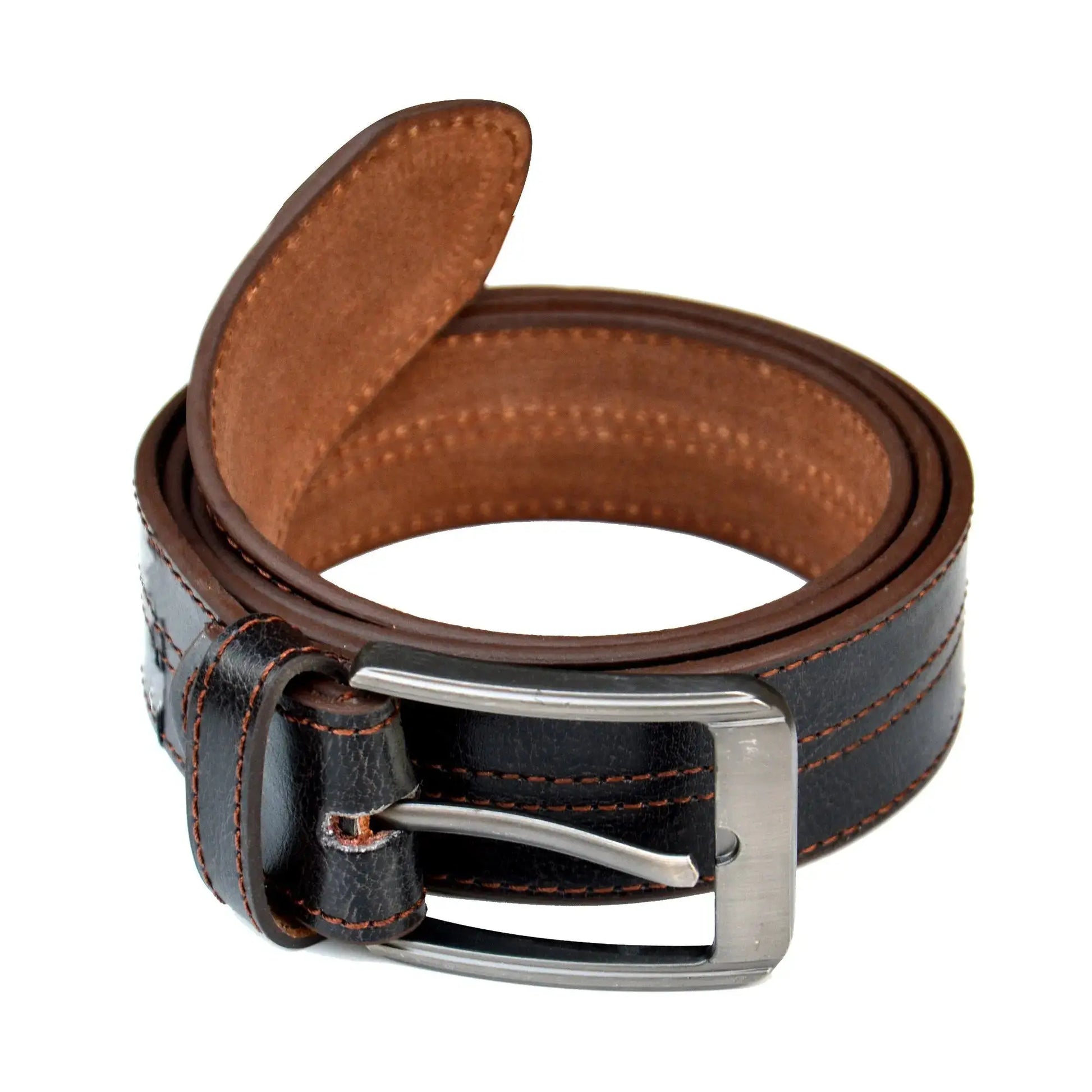 Brown Men’s Leather Belt – Office Wear | Western-Attire G-Leather