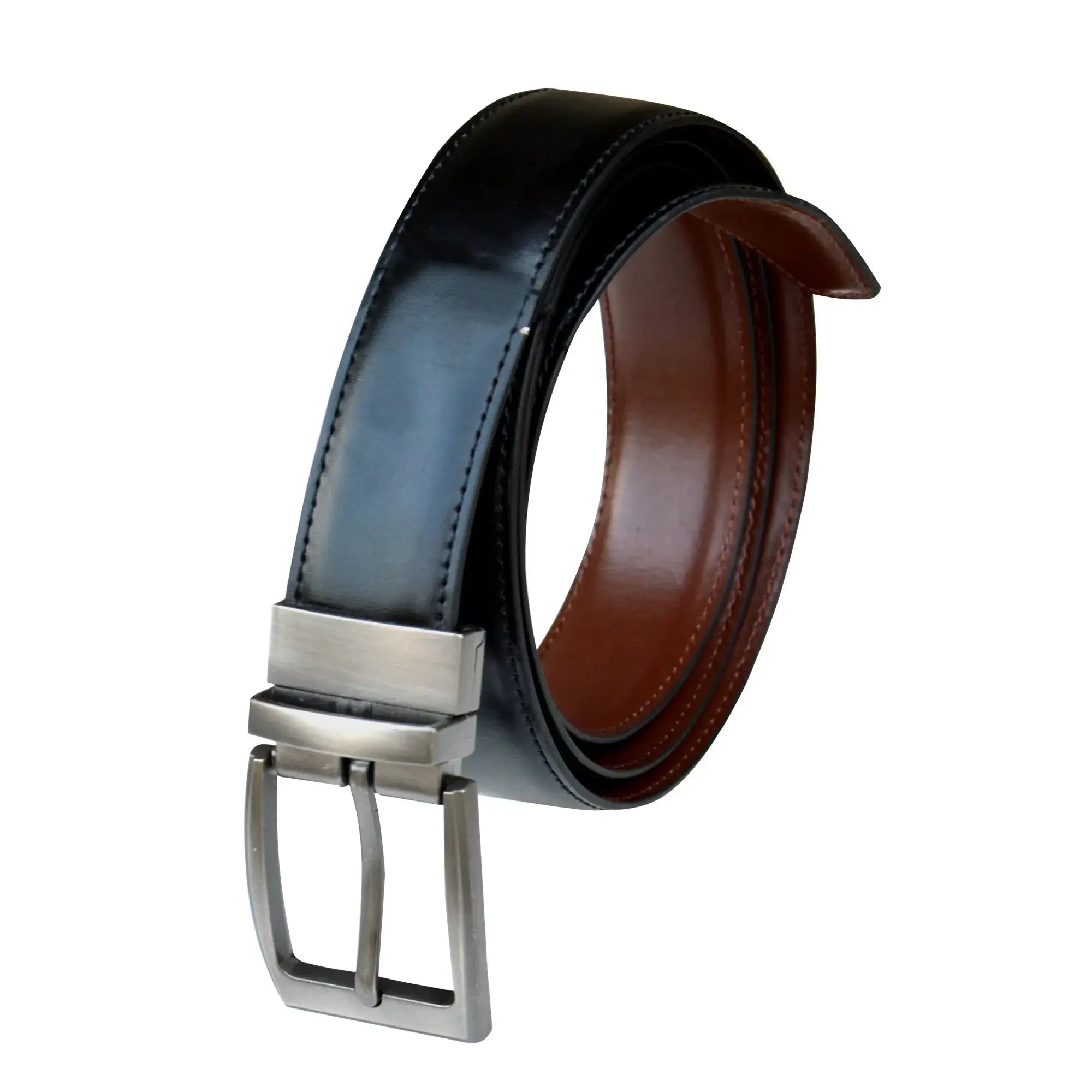 Men's Leather Reversible Belts Black & Brown | Western-Attire shoppingbox