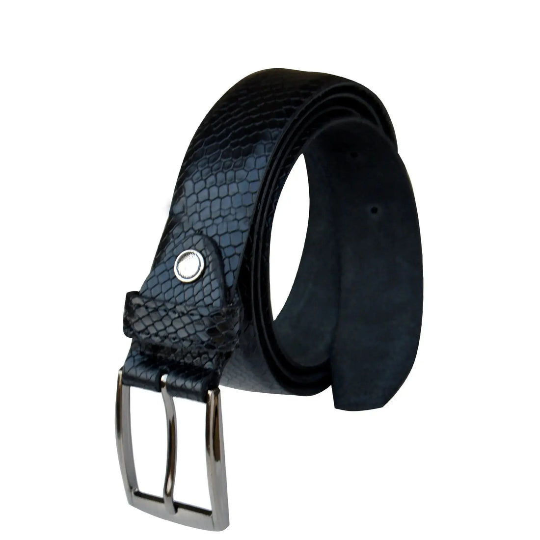 Black Men’s Leather Belt – Genuine Leather | Western-Attire G-Leather