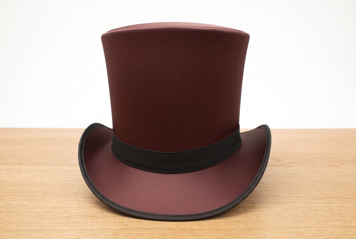 Brown Silk Top Hat – Victorian Steampunk Gothic Cosplay Hat