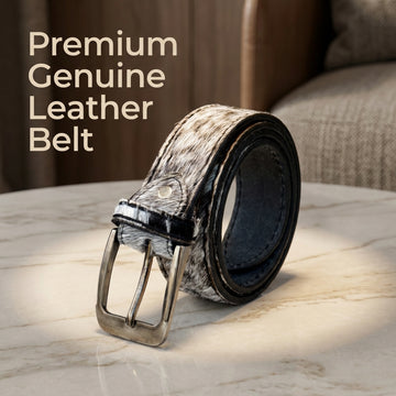 Men’s Leather Belts – Hair On Belt | Western-Attire